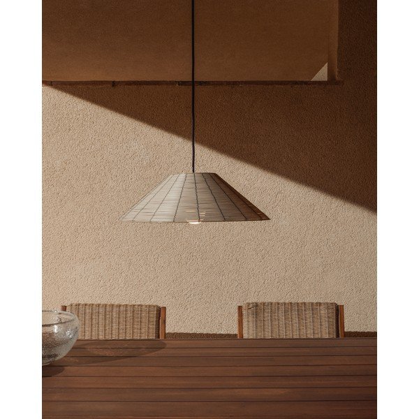 Bež senčilo iz umetnega ratana ø 50 cm Saranella – Kave Home-image-1