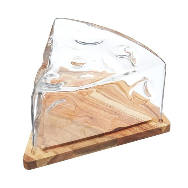 Pladenj za sir s pokrovom Kitchen Craft Master Glass