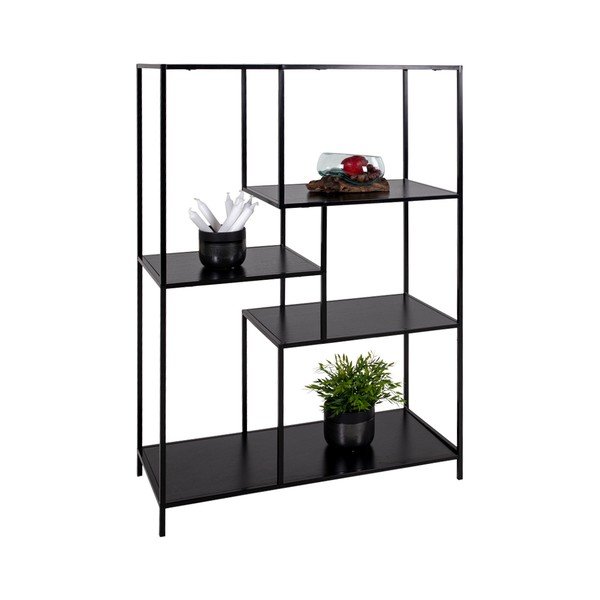 Črna knjižna omara House Nordic Vita Shelf, 80 x 120 cm-image-3