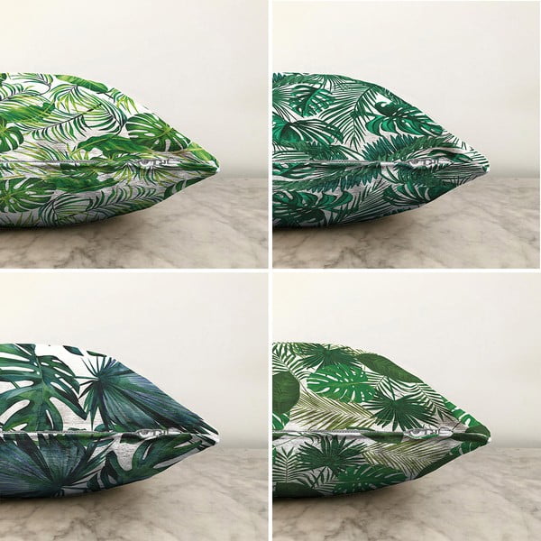 Komplet 4 prevlek za vzglavnik Minimalist Cushion Covers Summer Jungle, 55 x 55 cm-image-1