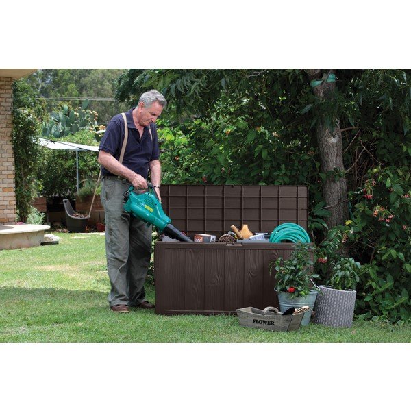 Temno rjava plastična vrtna škatla za shranjevanje Sherwood – Keter-image-2