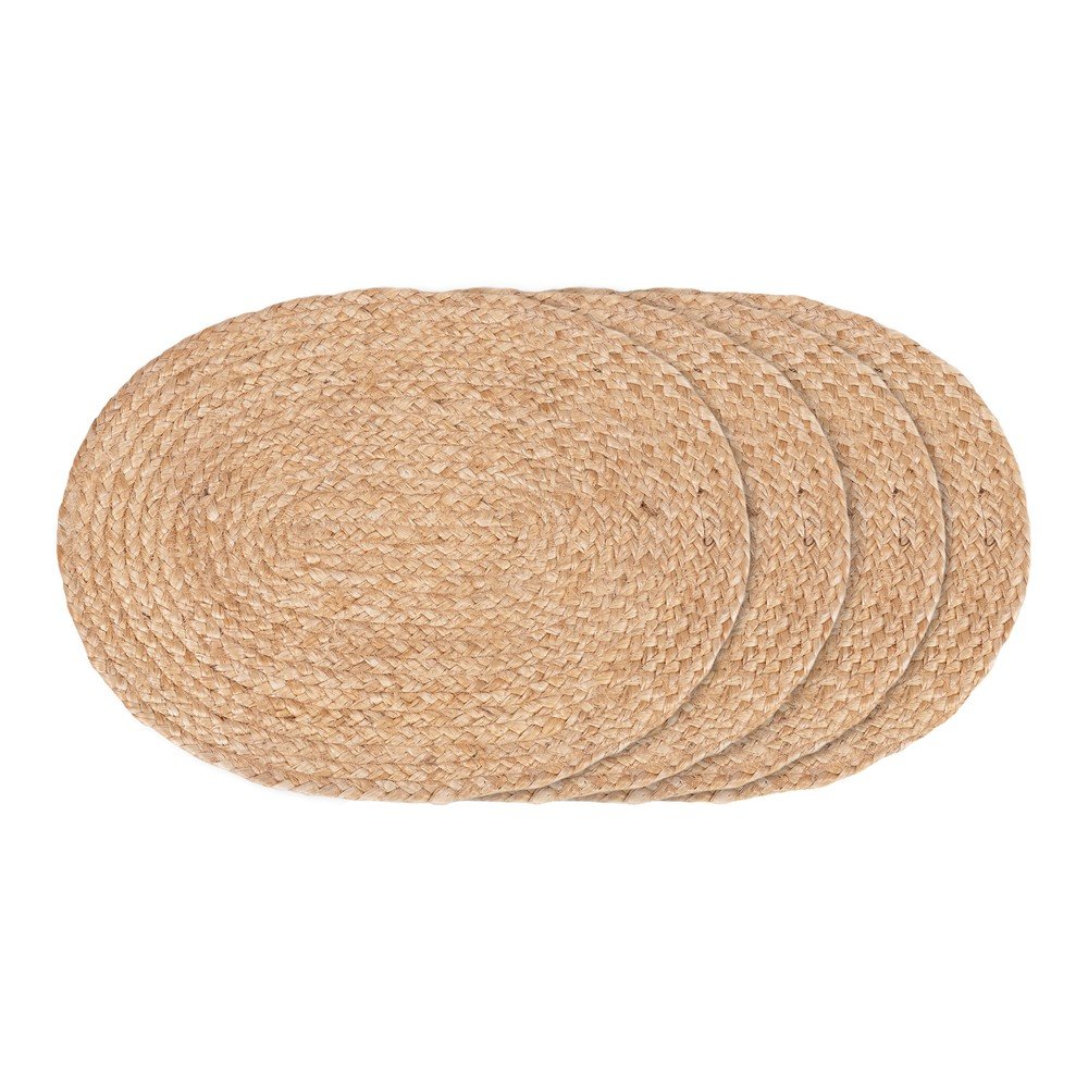 Pogrinjki v kompletu 4 ks iz jute 35x45 cm Bombay