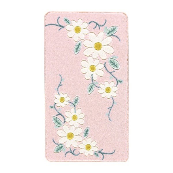 Roza kopalniška preproga Confetti Bathmats Margherita, 80 x 140 cm-image-1