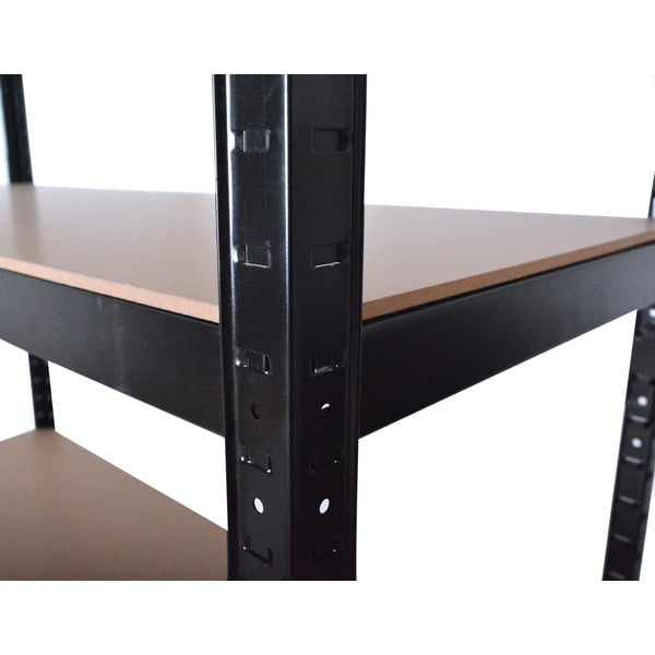 Črn kovinski regal za delavnico 120x180 cm – Rojaplast-image-3
