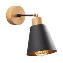 Črna/naravna stenska svetilka ø 14 cm Manavgat – Opviq lights