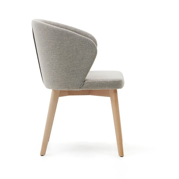 Bež oblazinjen jedilni stol Darice – Kave Home-image-3