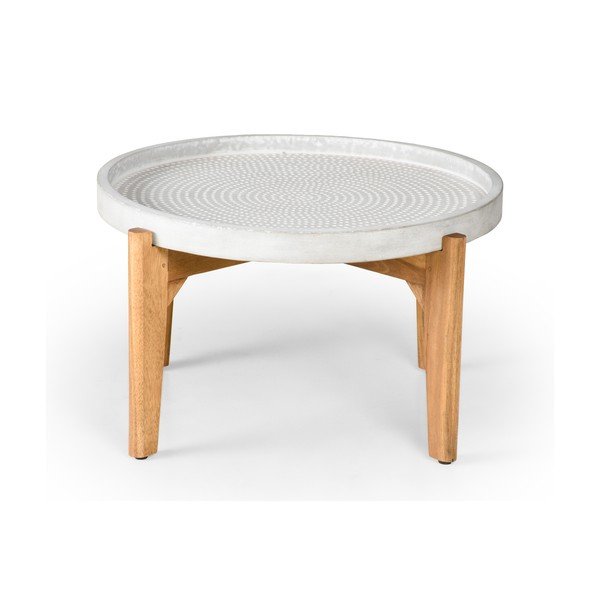 Vrtna miza s sivo betonsko ploščo Bonami Selection Bari, ø 70 cm-image-1