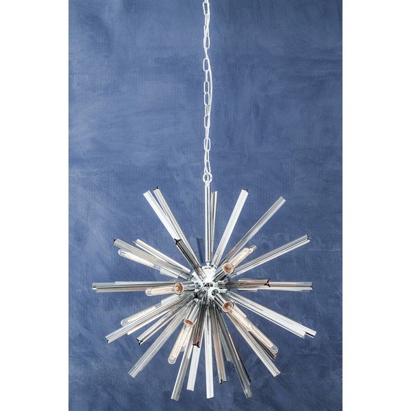 Kovinska viseča svetilka s steklenim senčilom ø 75 cm Karlo – Premier Housewares-image-2