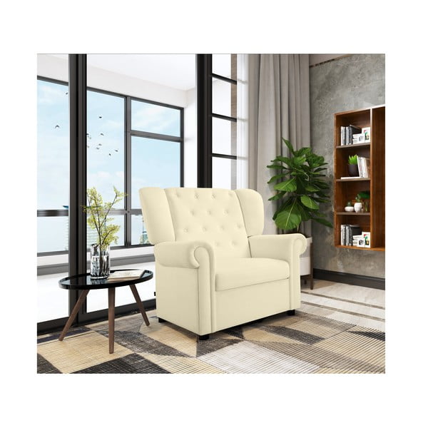 Bel žameten gugalni chesterfield fotelj Lillyse – Støraa-image-2