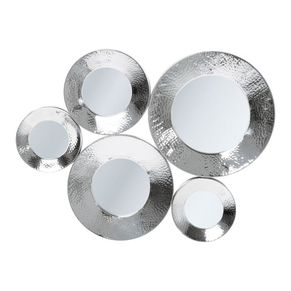 Stensko ogledalo v srebrni barvi Kare Design Circoli