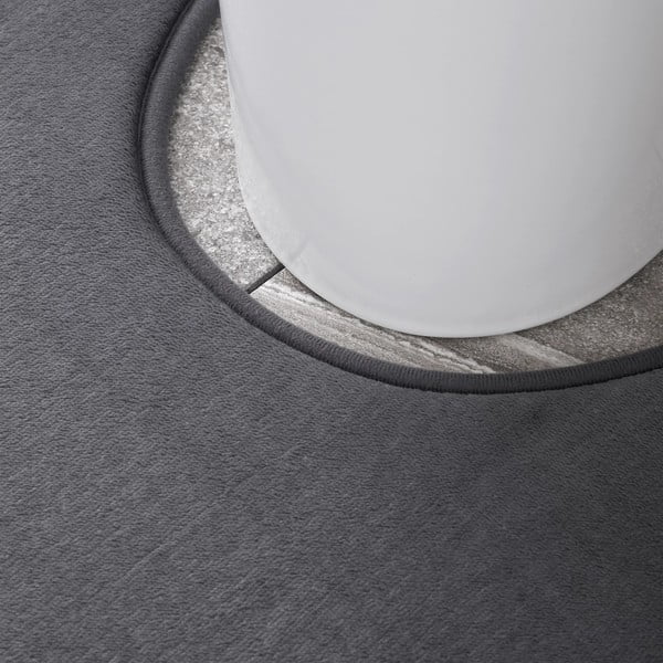 Temno sive kopalniške preproge za WC iz spominske pene v kompletu 2 ks 50x80 cm Anti-Bacterial – Catherine Lansfield-image-3