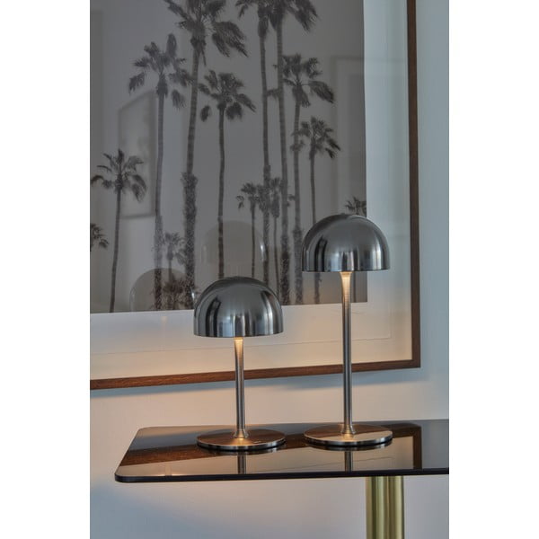 LED namizna svetilka z daljinskim upravljalnikom v srebrni barvi s kovinskim senčilom (višina 30 cm) Tim – Sirius-image-2