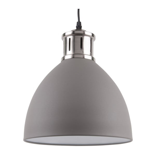 Siva viseča svetilka s srebrnimi detajli Leitmotiv Refine, ⌀ 40,5 cm