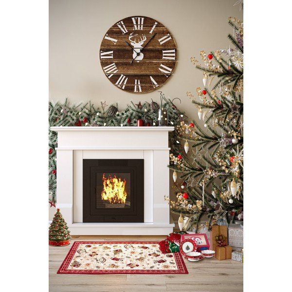 Rdeča preproga z božičnim motivom iz mešanice bombaža 50x80 cm Toy's Delight Red Christmas – Villeroy&Boch-image-1