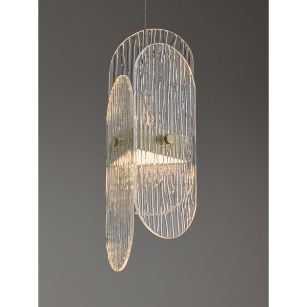 Medeninasta kovinska LED zatemnitvena viseča svetilka s steklenim senčilom ø 14 cm Lucien – Nova Luce-image-2