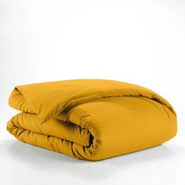Rumena enojna bombažna prevleka za odejo 140x200 cm Lina – douceur d'intérieur