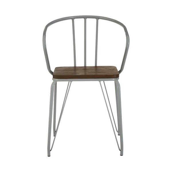 Siv/v temni naravni barvi jedilni stol iz masivnega bresta District – Premier Housewares-image-2