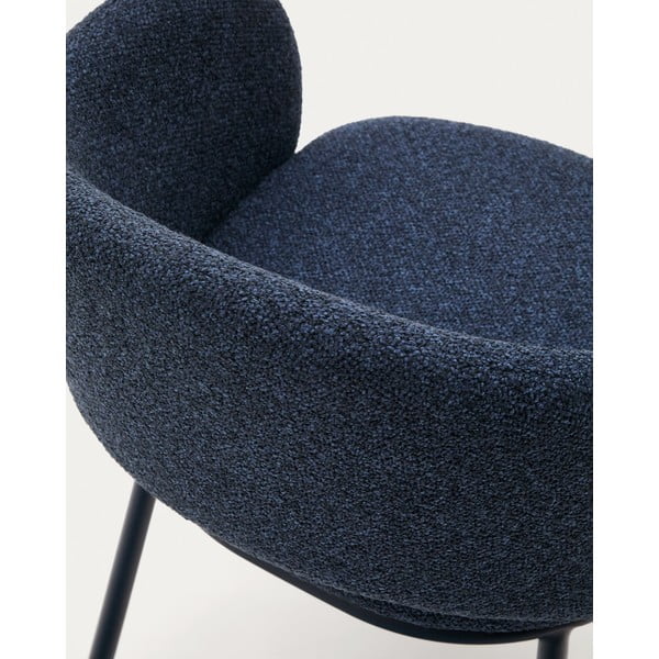 Temno moder oblazinjen jedilni stol Maina – Kave Home-image-2