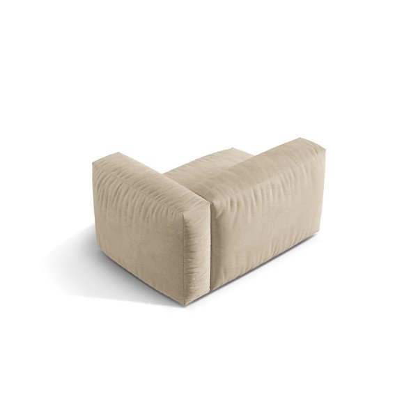 Bež žameten modul za sedežno garnituro (desni kot) Martina – Micadoni -image-2