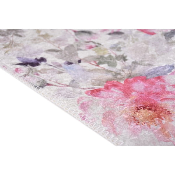 Rožnata/slonokoščena pralna preproga 160x230 cm Pink Garden – Vitaus-image-2