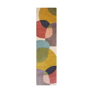 Ročno tkan volnen tekač 60x230 cm Glow Multi – Flair Rugs