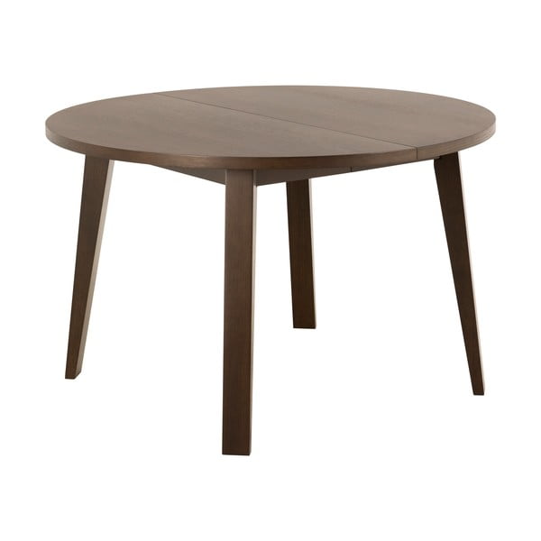 Okrogla raztegljiva jedilna miza z dodatno ploščo v hrastovem dekorju ø 120 cm A-Line – Actona