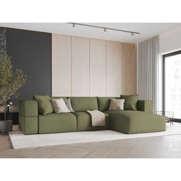 Svetlo zelena kotna sedežna garnitura (desni kot) Esther – Milo Casa-image-1