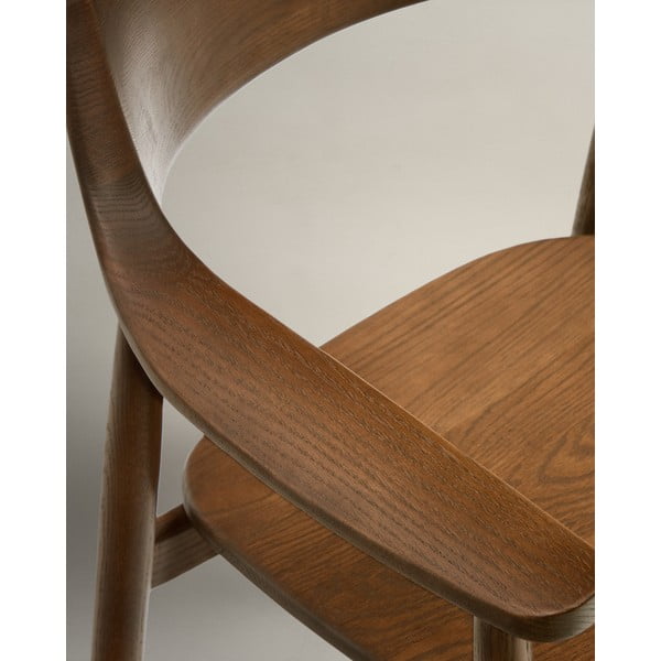 Rjav jedilni stol iz masivnega hrasta Fondes – Kave Home-image-2