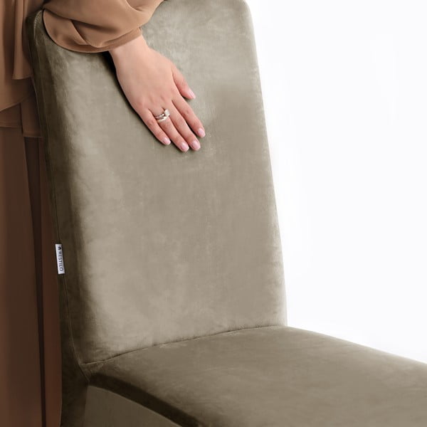 Sivo-bež raztegljiva prevleka za stol 48 cm Sento – Restilo-image-4