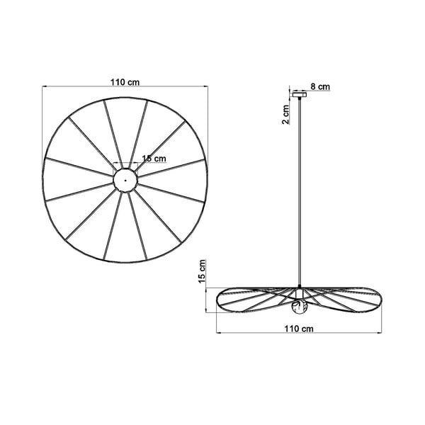 Črna viseča svetilka ø 110 cm Elliot – Sollux-image-4