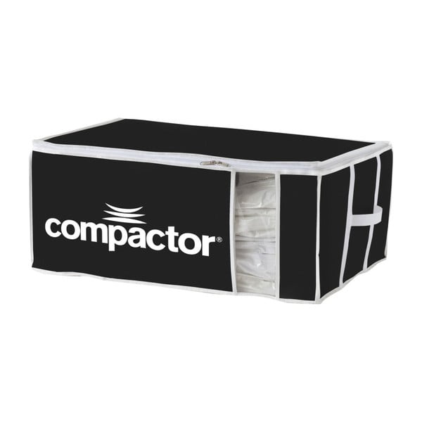 Črna tekstilna škatla za shranjevanje Compactor Brand XXL