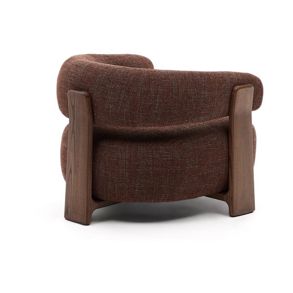 Rjav fotelj iz šenilje Granite – Kave Home-image-4