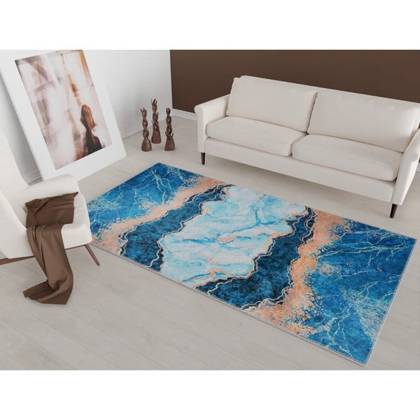 Modro-zlata preproga 140x80 cm - Vitaus-image-1