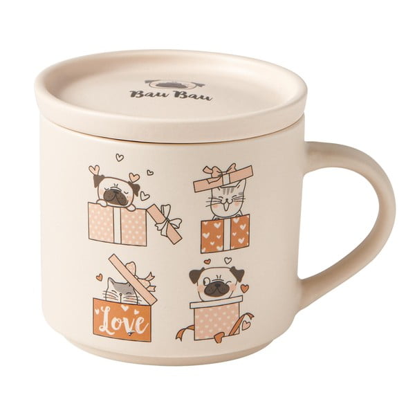 Bež/svetlo rjave porcelanaste skodelice v kompletu 2 ks 35 ml – Brandani-image-1