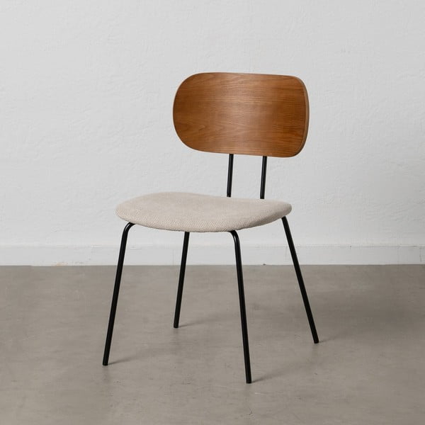 Rjavo-kremno beli jedilni stoli v kompletu 4 ks Cleo – Ixia-image-1