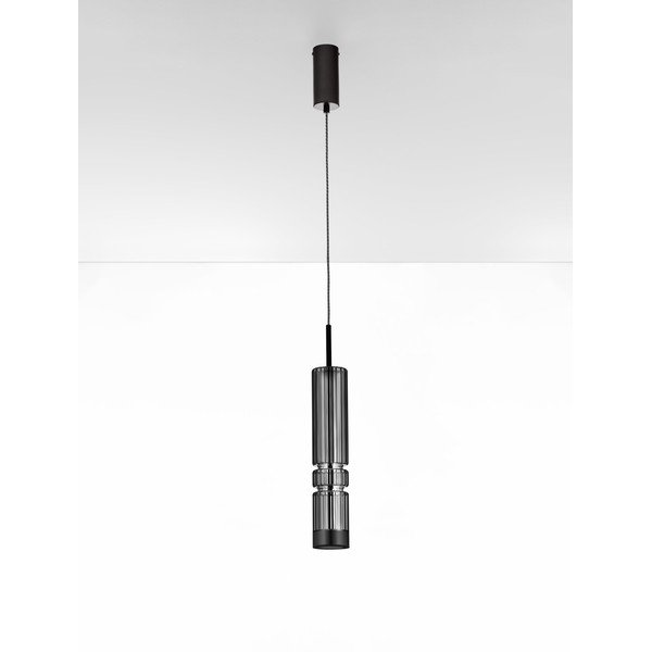 Siva steklena LED viseča svetilka ø 8 cm Bento – Nova Luce-image-3