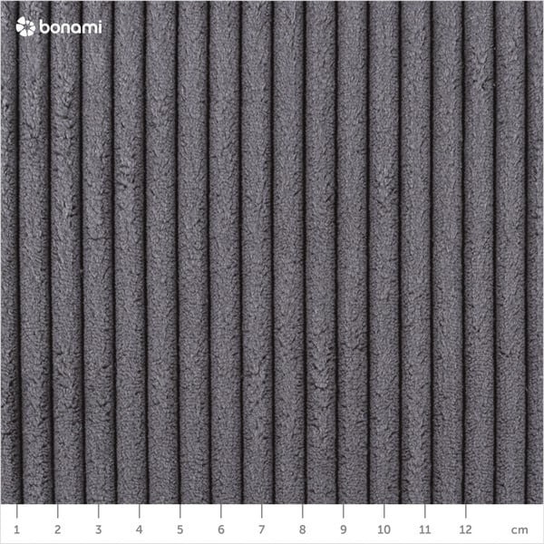 Temno siva oblazinjena zakonska postelja brez letvenega dna 180x200 cm Mattis Cord – Meise Möbel-image-4