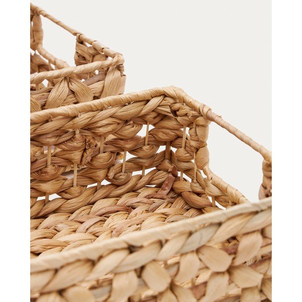 Košare v kompletu 2 ks iz vodne hijacinte 36x27x9 cm Tressa – Kave Home-image-3