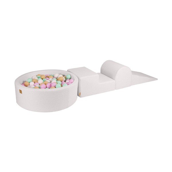 Belo bouclé otroško igrišče iz pene 3 ks višina 30 cm 225x90 cm – Meowbaby