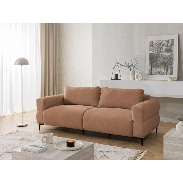 Sedežna garnitura v barvi terakote 217 cm Helio – Ropez-image-2