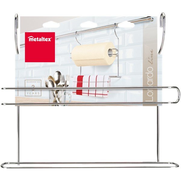 Viseče držalo za kuhinjske brisače iz kromiranega jekla v srebrni barvi Lonardo – Metaltex-image-1