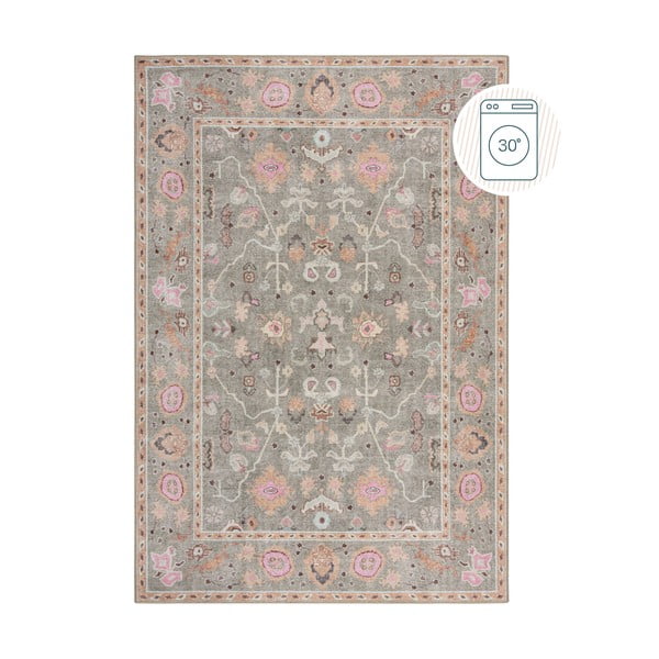 Svetlo zelena pralna preproga 190x290 cm Una Floral – Flair Rugs