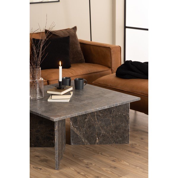 Črna marmorna mizica 90x90 cm Vega – Actona-image-1