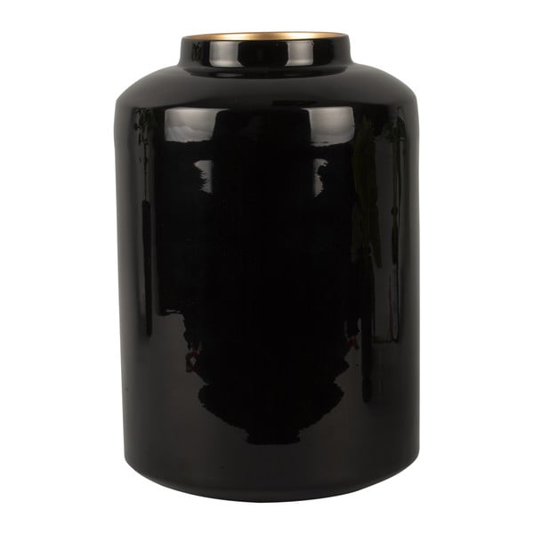 Črna emajlirana vaza PT LIVING Grand, višina 28 cm