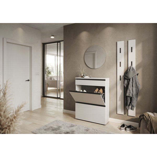 Kremno bela omarica za čevlje 80x107x29 cm Baldone – Germania-image-4