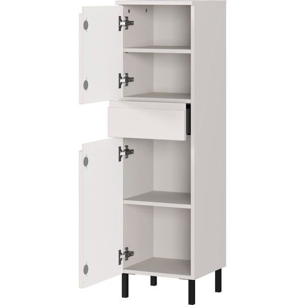 Kremno bela ozka visoka kopalniška omarica 34x120 cm Salinas – Germania-image-3