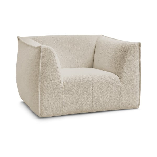 Bež fotelj iz tkanine bouclé Giorgia – Bobochic Paris