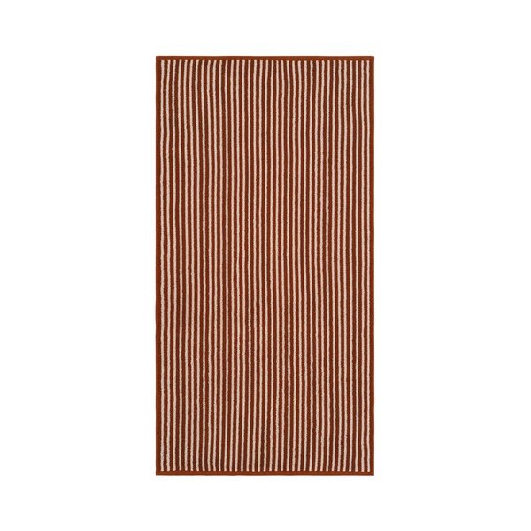 Bombažna brisača v konjak rjavi barvi/kremno bela 70x140 cm Dixie – Jotex