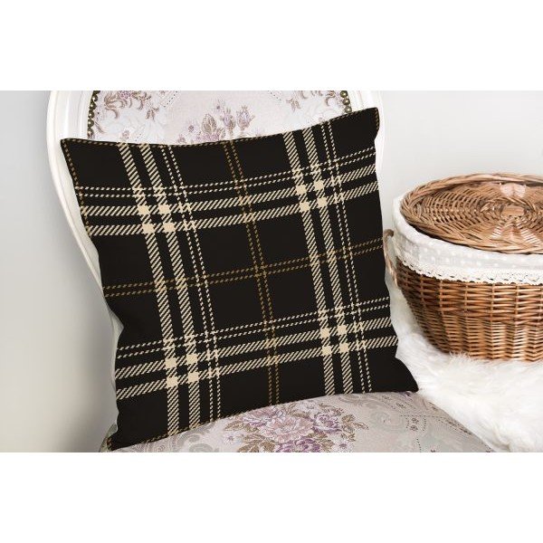 Črno-bež dekorativna prevleka za vzglavnik Minimalist Cushion Covers Flanel, 35 x 55 cm-image-2