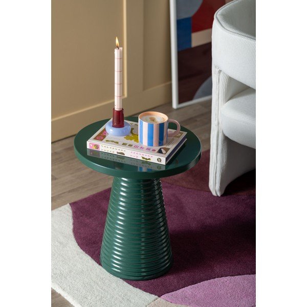 Kovinska okrogla stranska mizica ø 40 cm Catania Ribbed – Leitmotiv-image-1